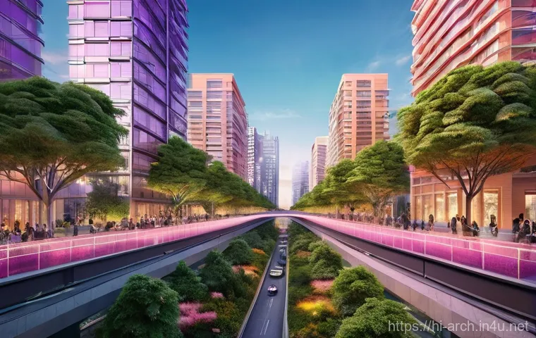 건축분야 이직 성공 노하우 - **Prompt:** A vibrant scene of a diverse group of 4-5 architectural professionals networking at a co...