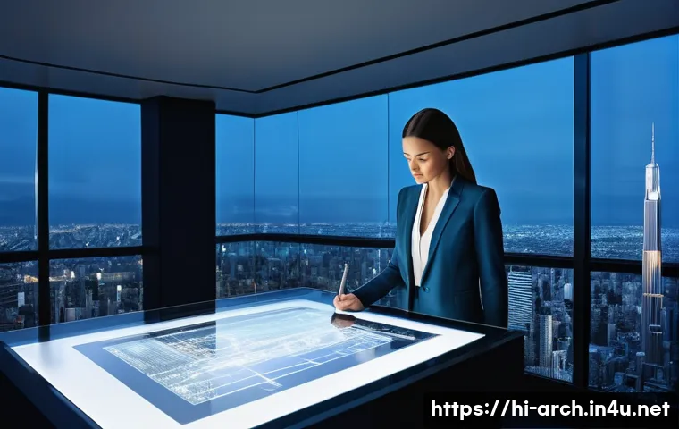 건축사와 LEED 자격증 비교 - **Prompt 1: The Visionary Architect in a Modern Studio**
    "A talented female architect, in her la...