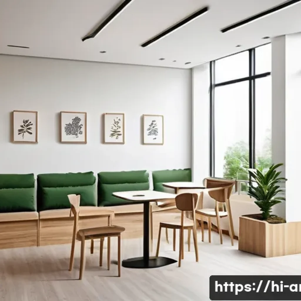 건축사와 복합 공간 설계 경험 - A modern multifunctional interior space designed for diverse users, featuring modular and foldable f...