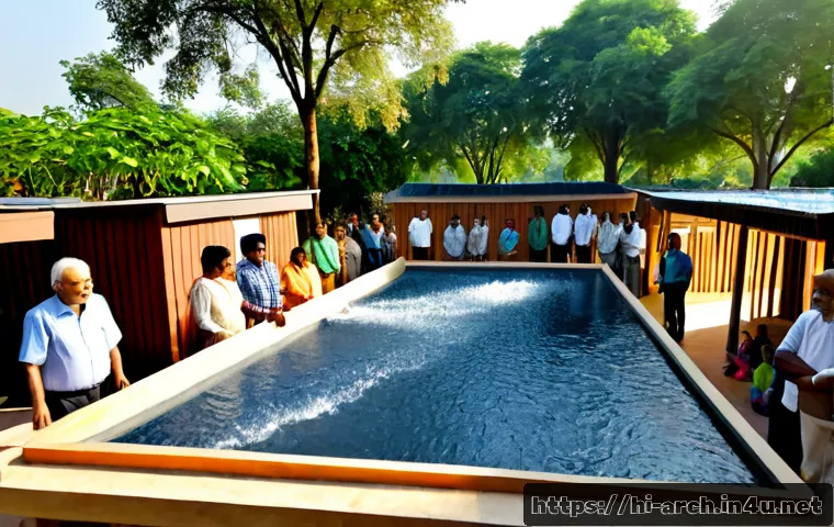 건축사와 지역사회 기반 설계 사례 - Photorealistic wide-angle scene of an Indian architect presenting a community-centered neighborhood ...